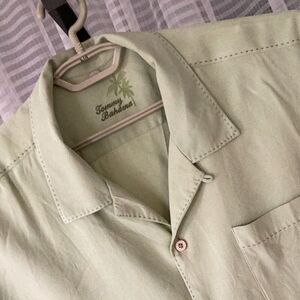 Tommy Bahama 100% Silk Short Sleeve Camp Shirt Men’s XL Sage Green